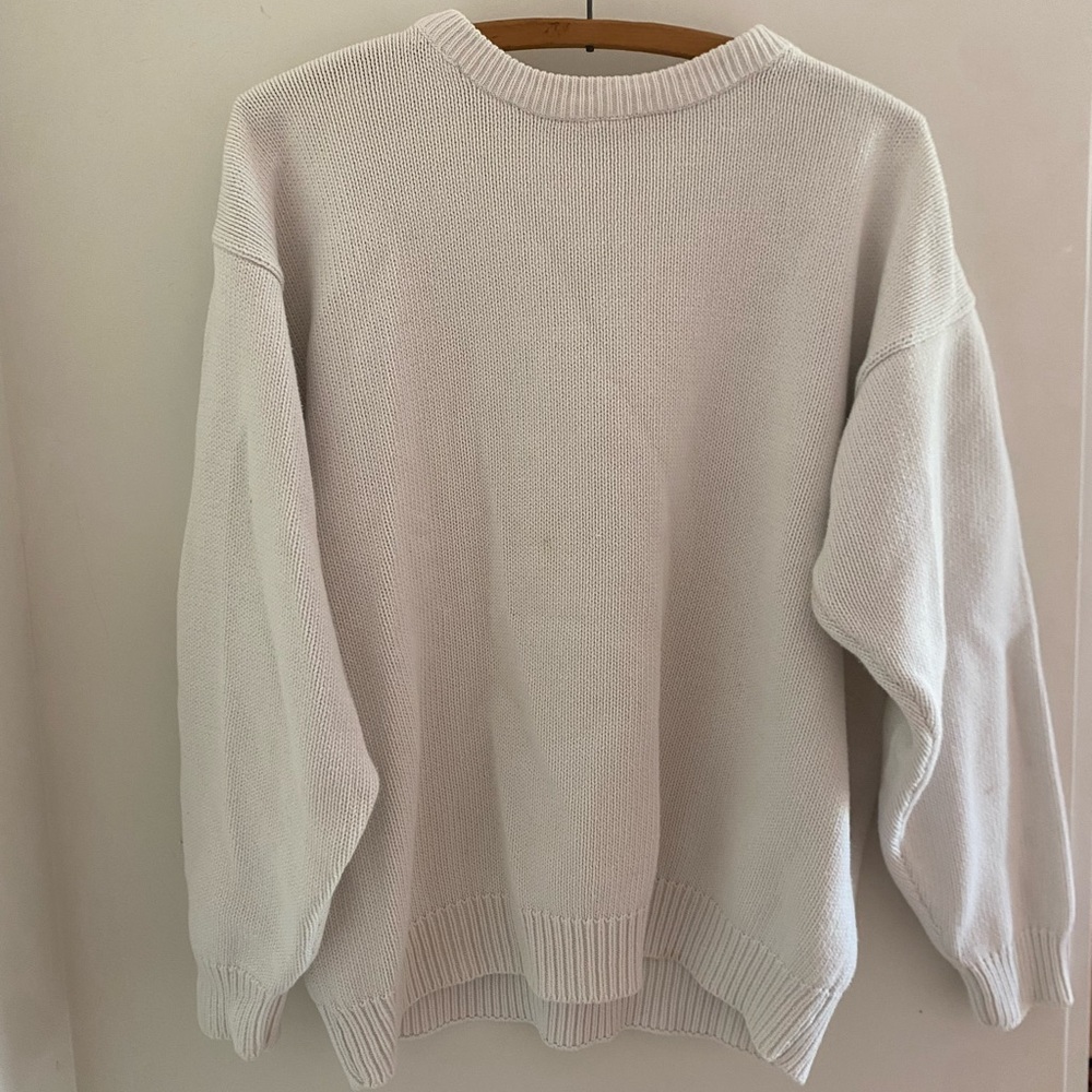 Classic White Sweater - Vintage Knit - Picture 2 of 5